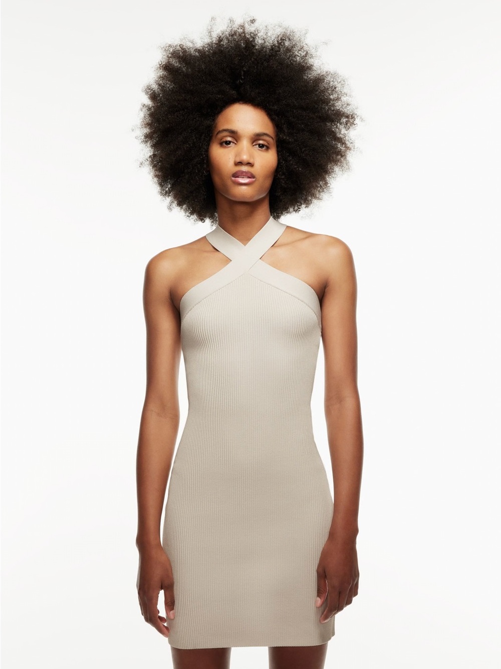 Aritzia Babaton Sculpt Knit Criss Cross Dress
